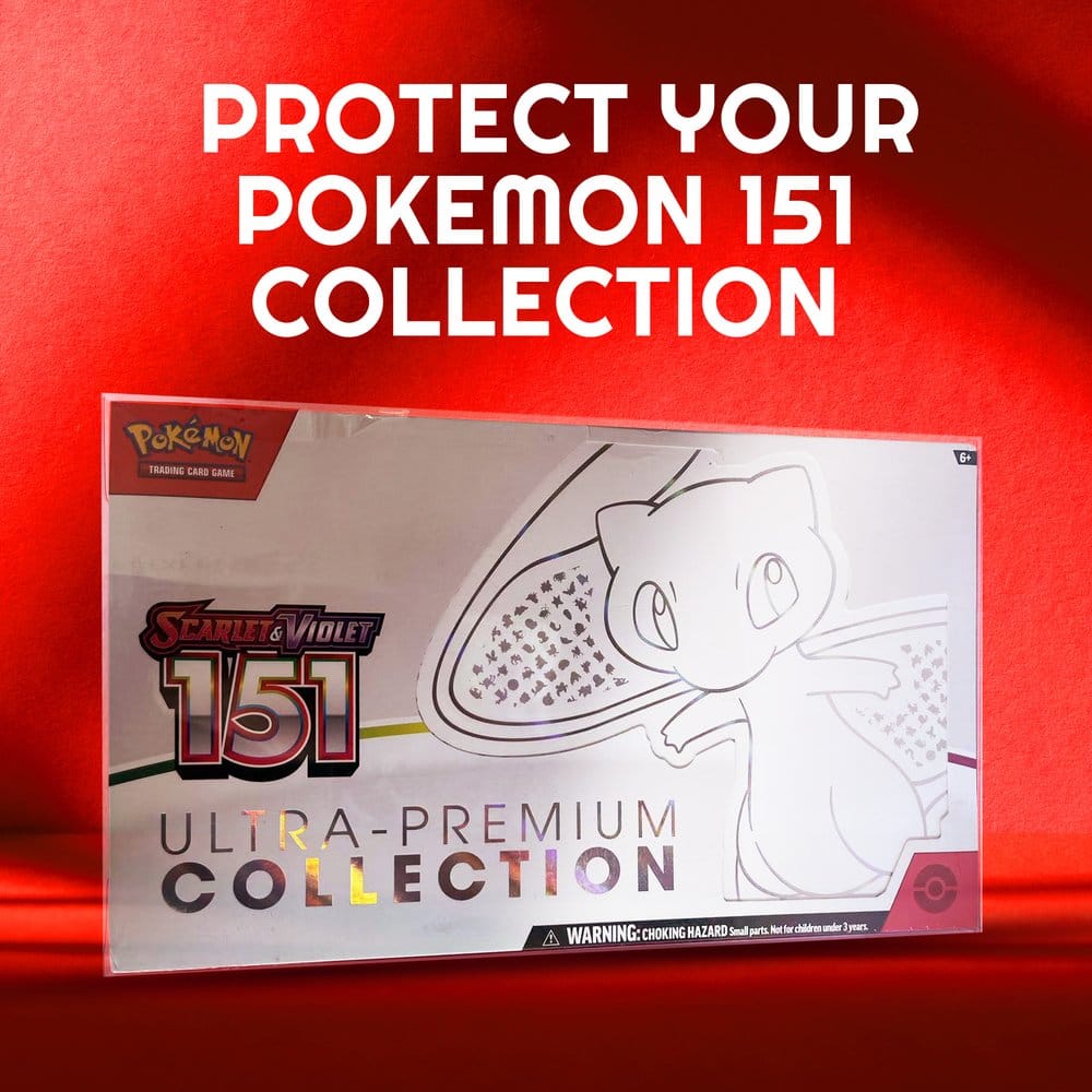 Evoretro Caja de PET Pack de 2 Protector para Pokémon 151 Escarlata y Púrpura Colección Ultra Premium Box
