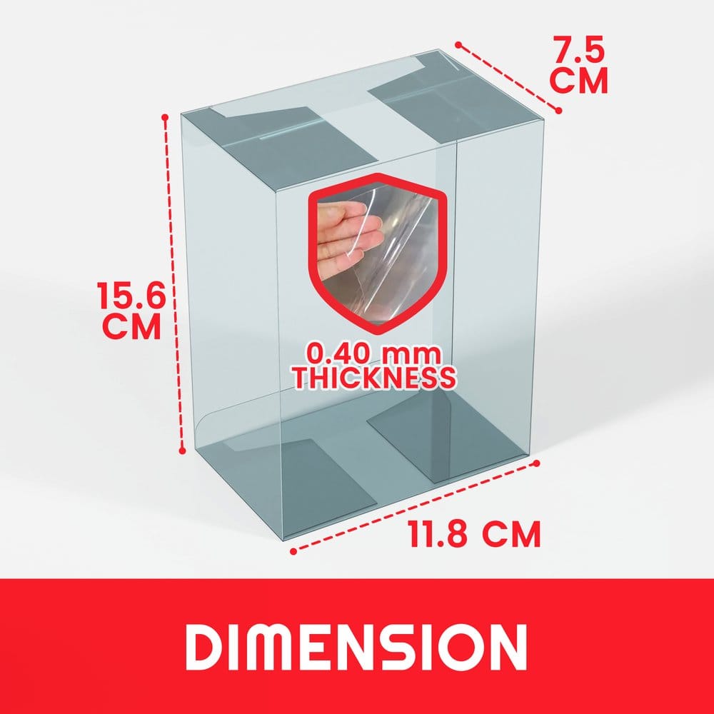 Evoretro Caja de PET Pack de 5 Protector para Pokémon Medium Tins 12x8x15cm