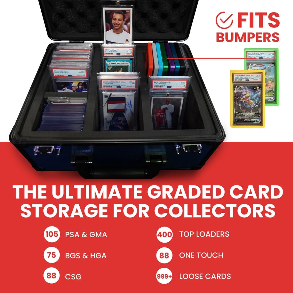 Evoretro Maleta TCG para 90 Tarjetas X Azul