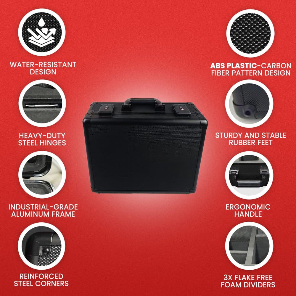 Evoretro Maleta TCG para 120 Tarjetas XL Negro