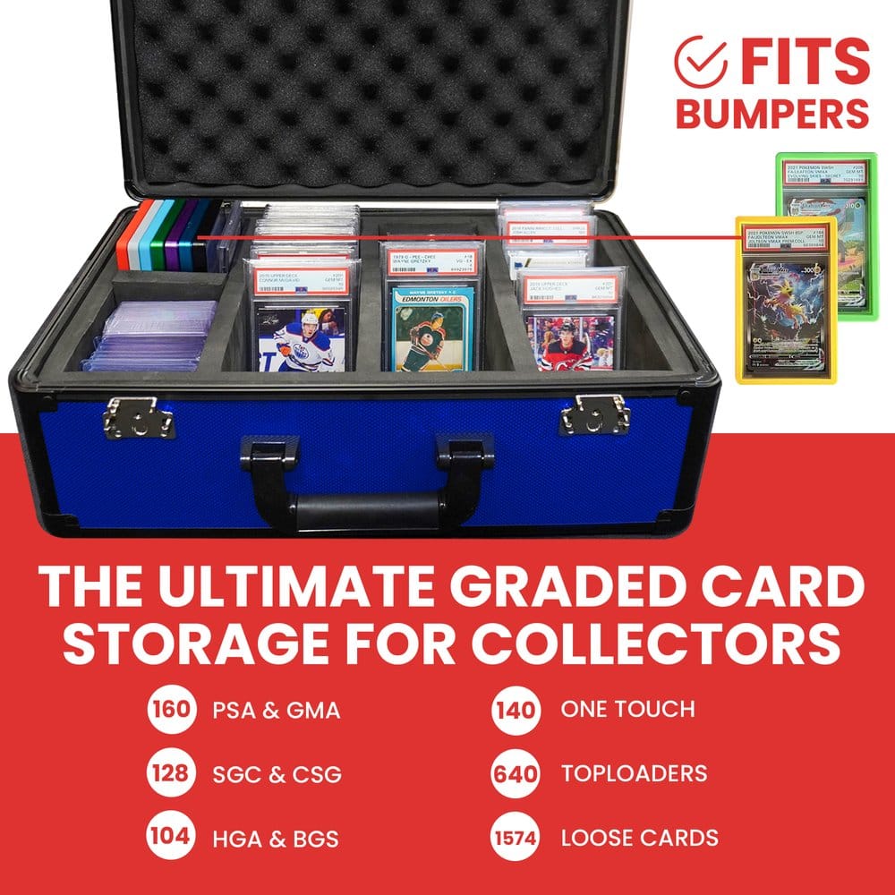 Evoretro Maleta TCG para 120 Tarjetas XL Azul