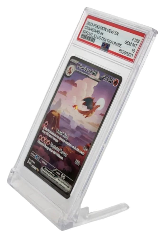 Evoretro Pack de 5 Display Stands para Graded Cards Slabs Transparente