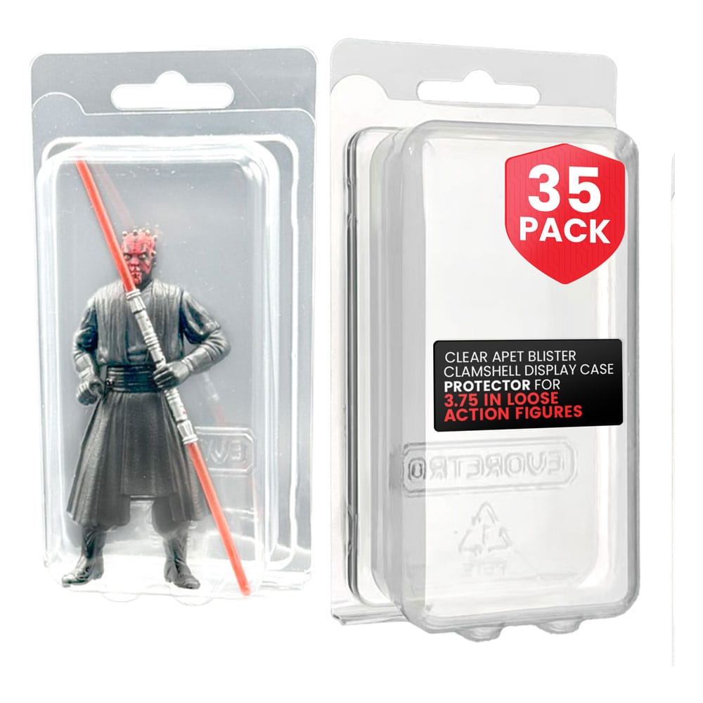 Caja de PET Clamshell pack de 35 Protector para figuras articuladas XL