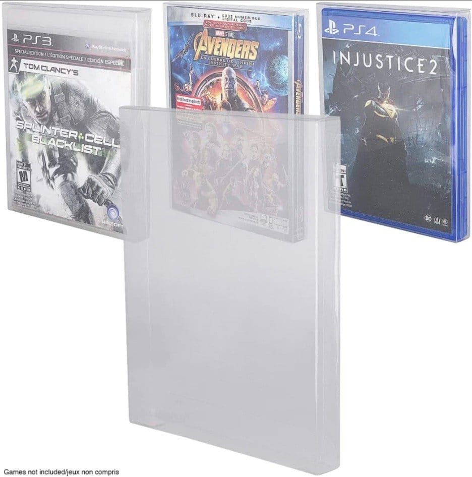 Caja de PET pack de 25 Protector para XBOX One/PS3/PS4 Games Frikytopia