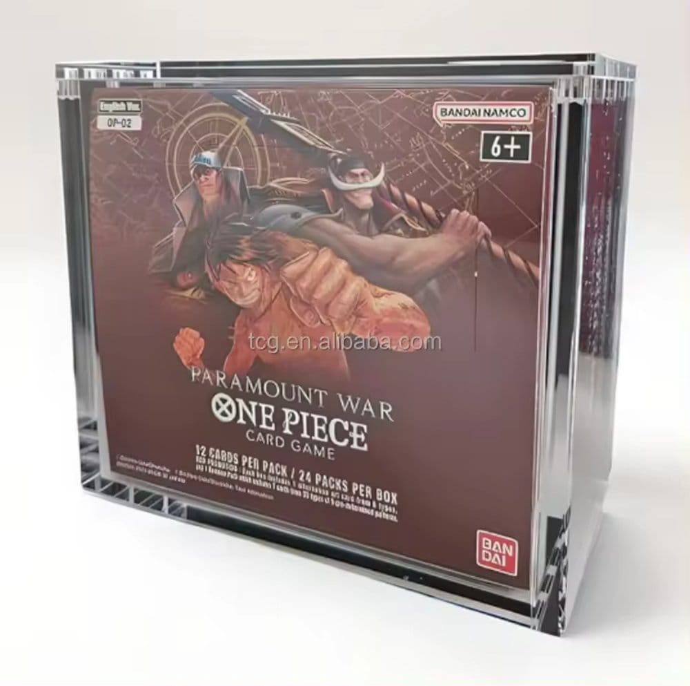 Evoretro Display de Acrílico para Caja de Sobres más Grande de Bandai One Piece TCG (OP-02) Frikytopia