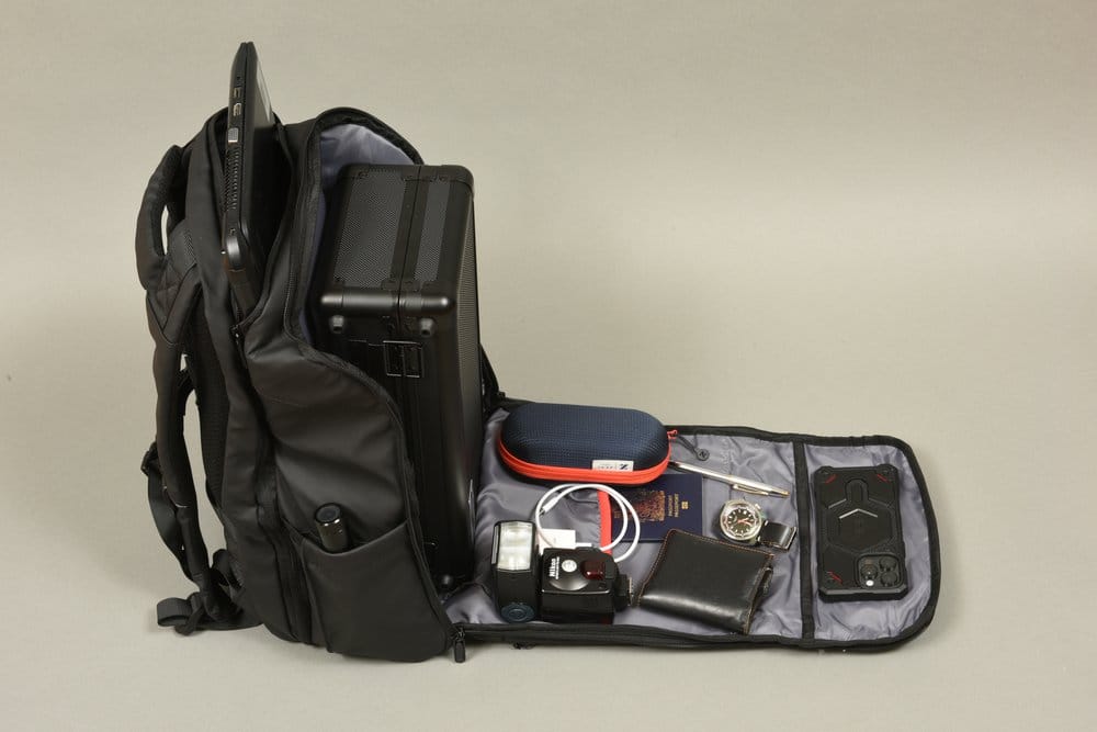 Evoretro Mochila de Viaje y Mini-Estuche de Transporte Bundle Kit Negro