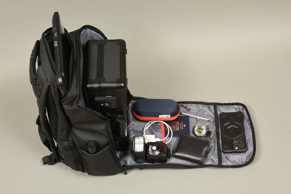 Evoretro Mochila de Viaje y Mini-Estuche de Transporte Bundle Kit Negro
