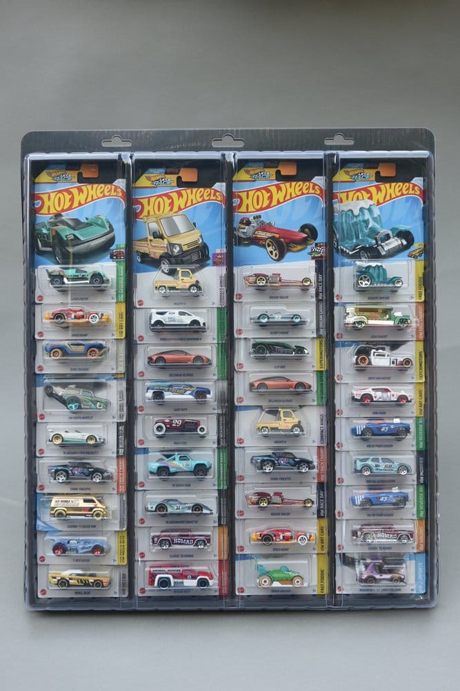 Evoretro Expositor de Pared para 32 Coches Diecast Empaquetados Paquete de 3