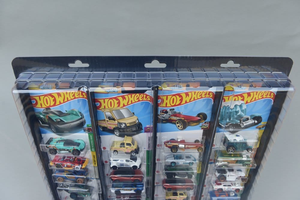 Evoretro Expositor de Pared para 32 Coches Diecast Empaquetados Paquete de 3
