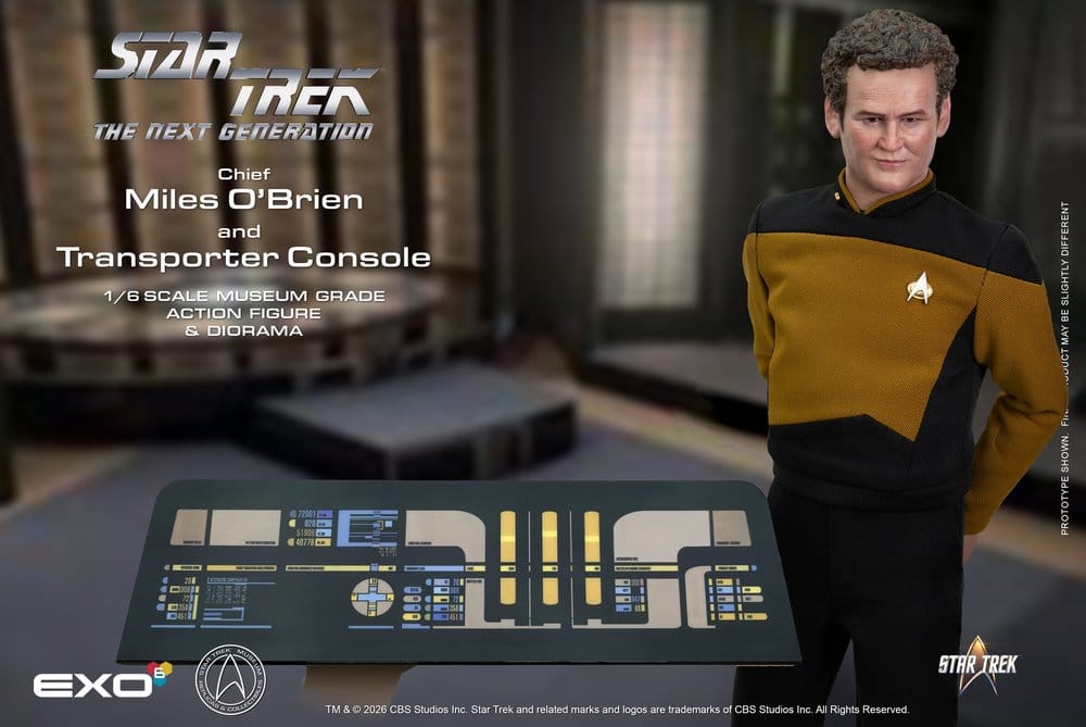 Star Trek: La nueva generación Figura 1/6 Chief Miles O'Brien with Transporter Console 30 cm