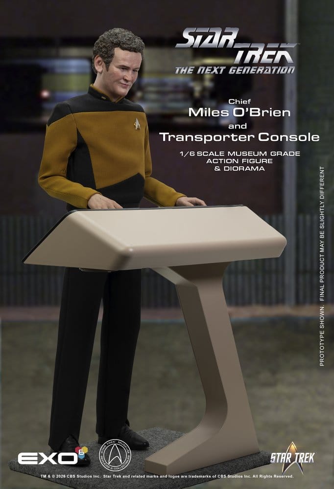 Star Trek: La nueva generación Figura 1/6 Chief Miles O'Brien with Transporter Console 30 cm