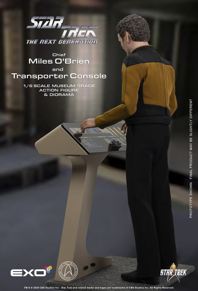 Star Trek: La nueva generación Figura 1/6 Chief Miles O'Brien with Transporter Console 30 cm
