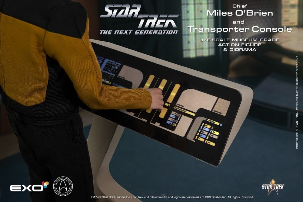 Star Trek: La nueva generación Figura 1/6 Chief Miles O'Brien with Transporter Console 30 cm