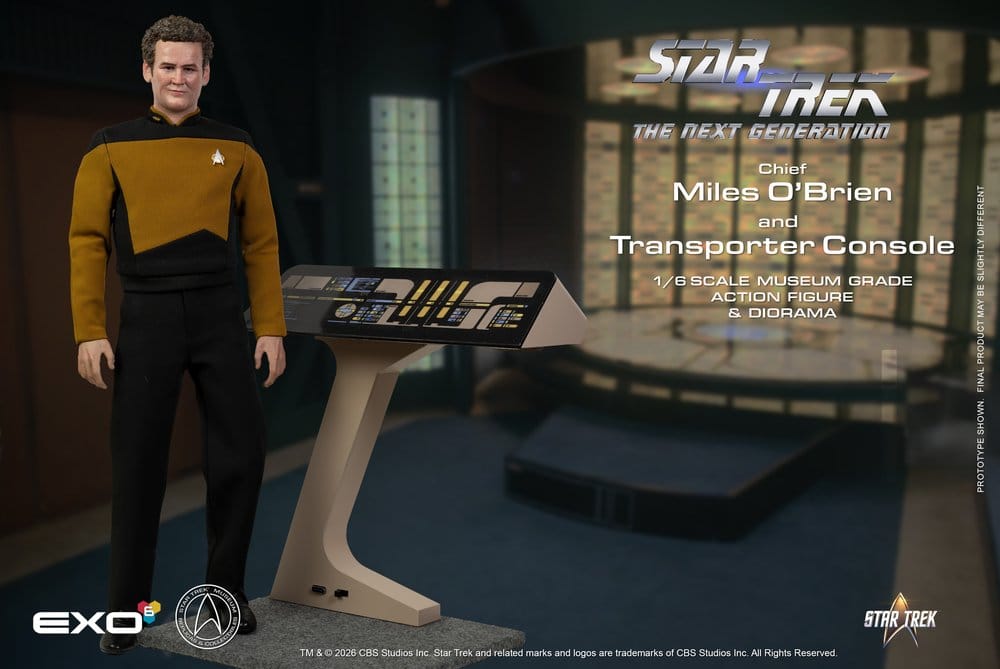 Star Trek: La nueva generación Figura 1/6 Chief Miles O'Brien with Transporter Console 30 cm