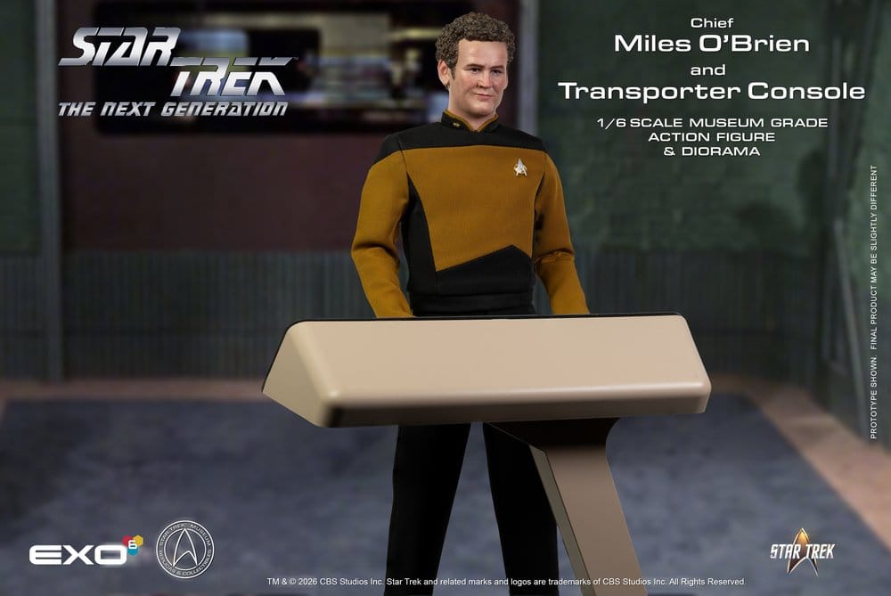Star Trek: La nueva generación Figura 1/6 Chief Miles O'Brien with Transporter Console 30 cm