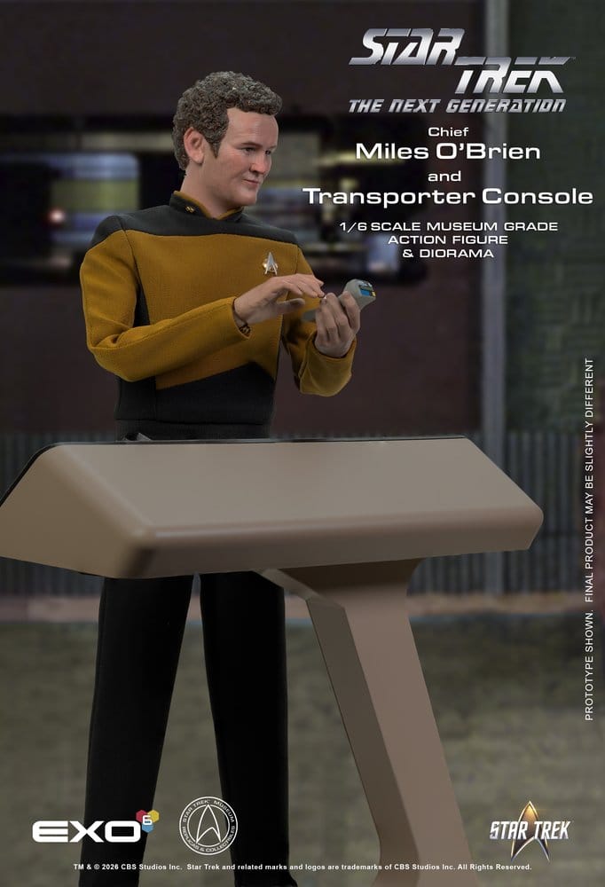 Star Trek: La nueva generación Figura 1/6 Chief Miles O'Brien with Transporter Console 30 cm