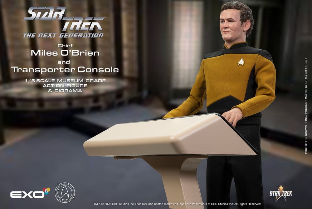 Star Trek: La nueva generación Figura 1/6 Chief Miles O'Brien with Transporter Console 30 cm