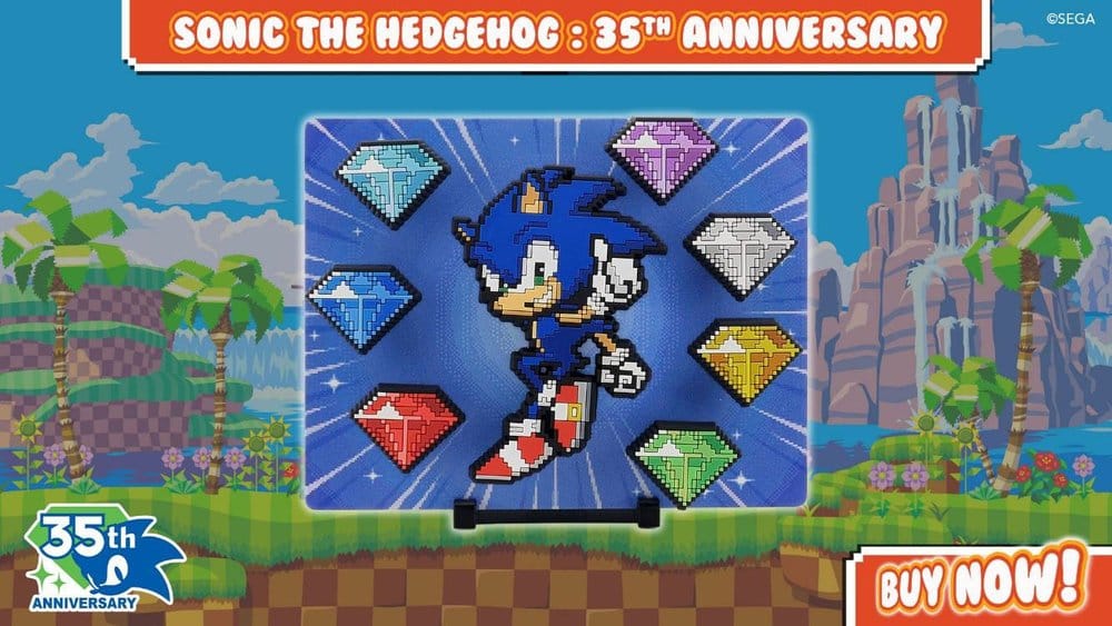Sonic The Hedgehog FiGGYZ Figura Coleccionable Magnética Modern Sonic 35th Anniversary 9 cm