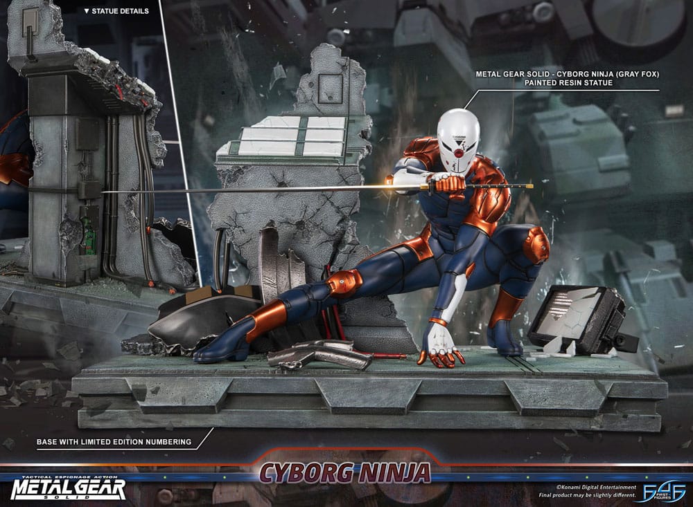 Metal Gear Solid Estatua Cyborg Ninja (Gray Fox) 41 cm