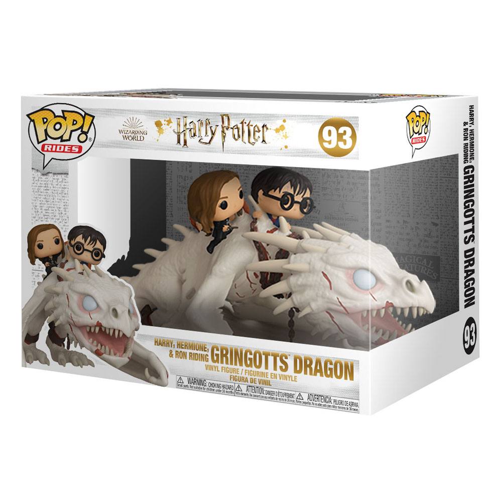 Harry Potter POP! Rides Vinyl Figura Dragon w/Harry, Ron, & Hermione 15 cm