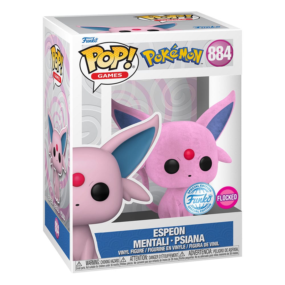 Pokémon POP! Games Vinyl Figura Flocked Espeon 9 cm