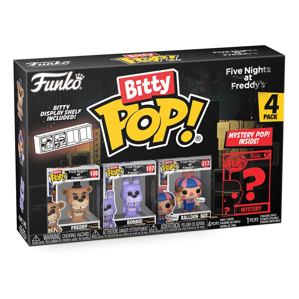 Blister 4 figuras Bitty POP Five Nights at Freddys Freddy