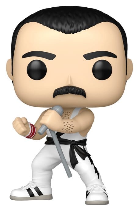 Queen Figura POP! Rocks Vinyl Freddie Mercury (white singlet) 9 cm Frikytopia
