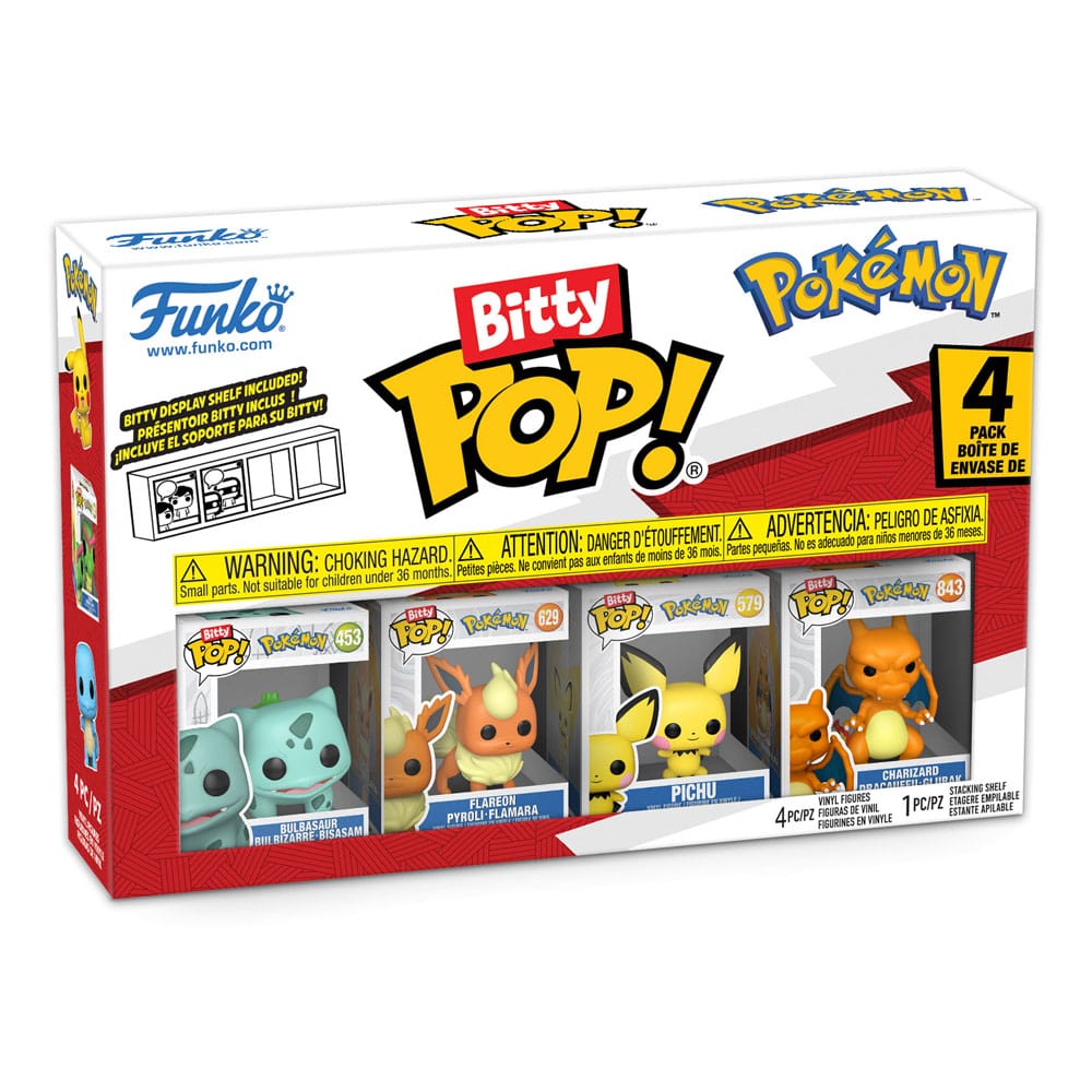 Blister 4 figuras Bitty POP Pokemon Bulbasaur