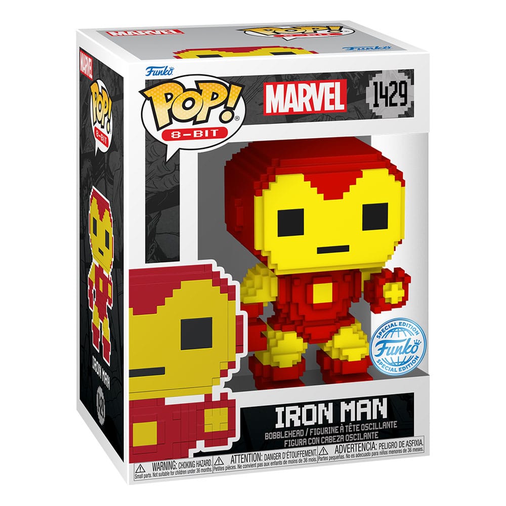 Marvel POP 8-Bit Vinyl Figura Iron Man 9cm