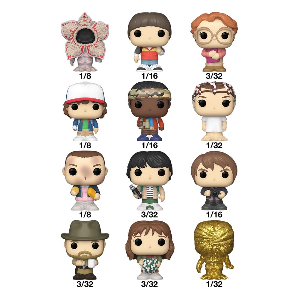 Stranger Things Display de 32 Figuras Bitty POP! Vinyl PDQ 2,5 cm Frikytopia