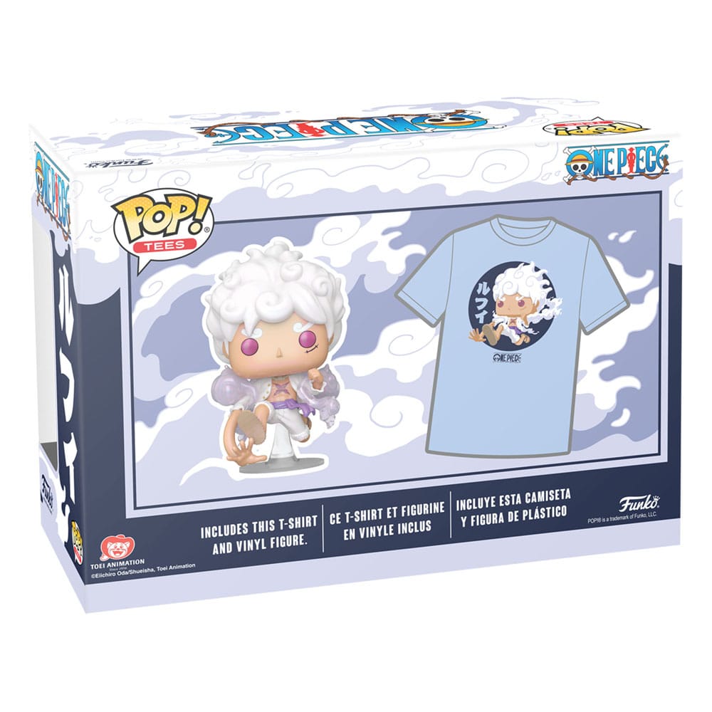 One Piece POP! & Tee Set de Minifigura y Camiseta Luffy Fifth Gear talla M