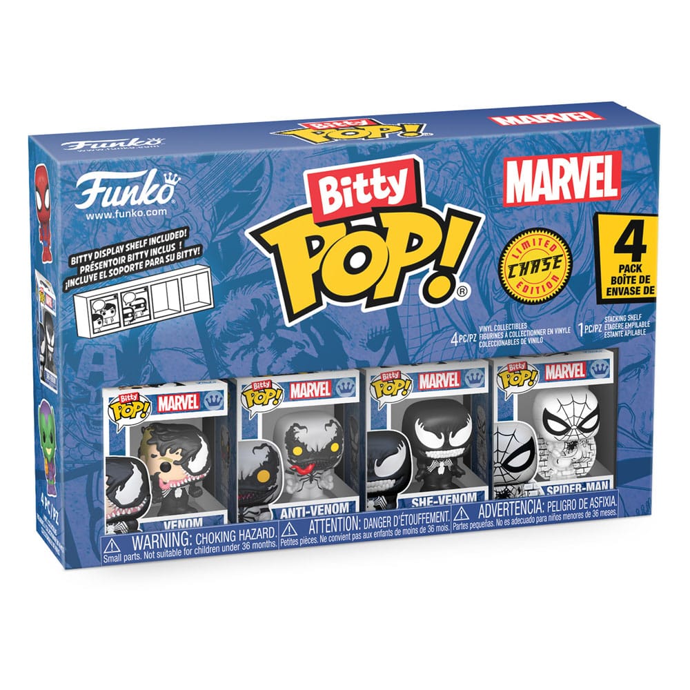 Blister 4 figuras Bitty POP Marvel Spider-Man Venom