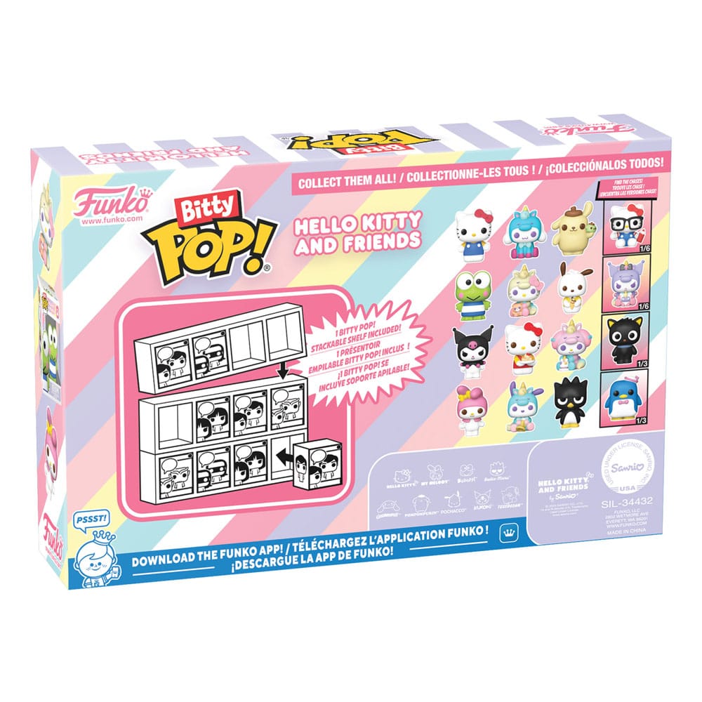Blister 4 figuras Bitty POP Hello Kitty and Friends Hello Kitty