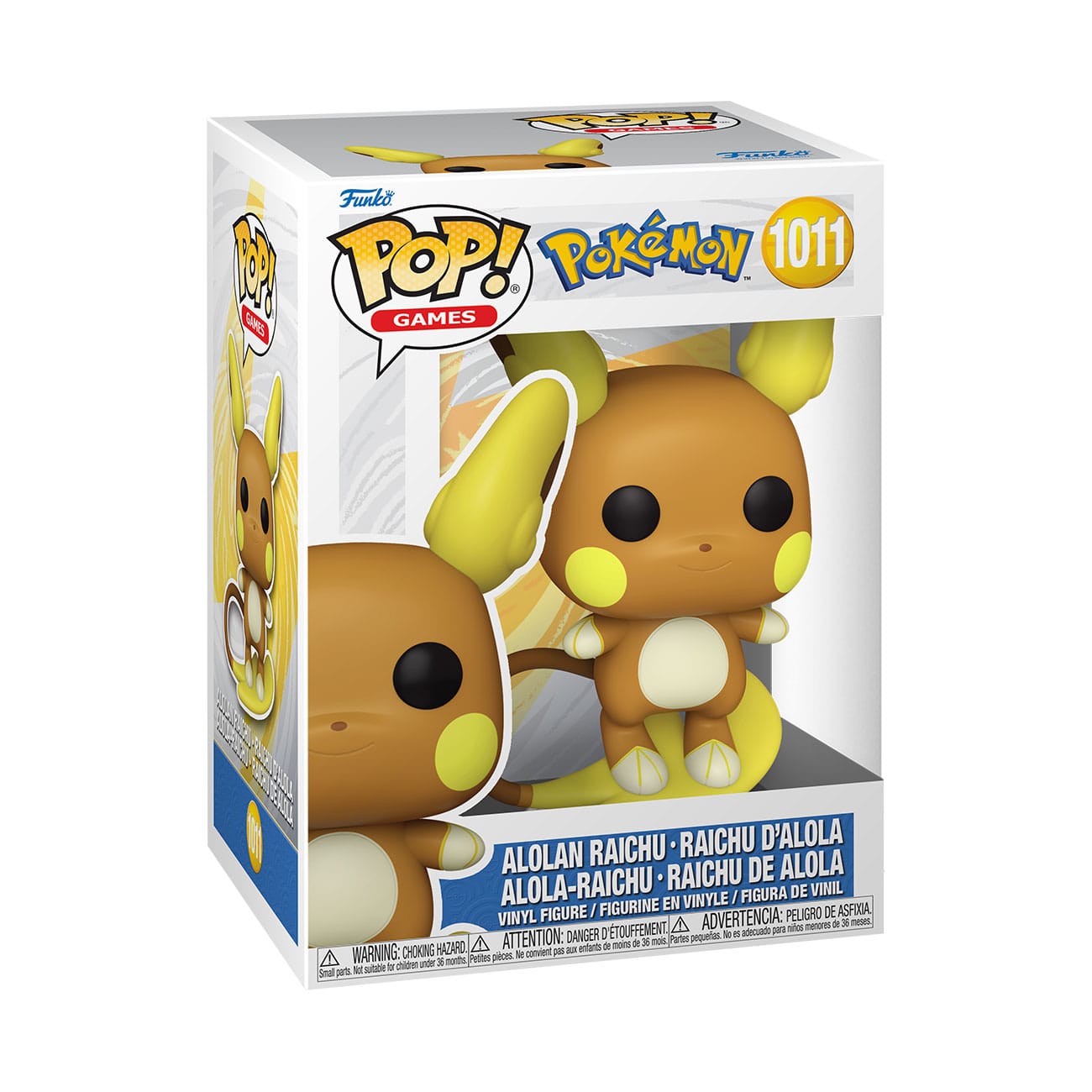 Pokemon POP Games Vinyl Raichu Alolan EMEA Funko 9cm