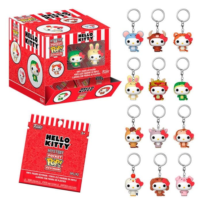 Hello Kitty Mystery Pocket POP! Vinyl Animals 4 cm Blind Box Expositor (12)