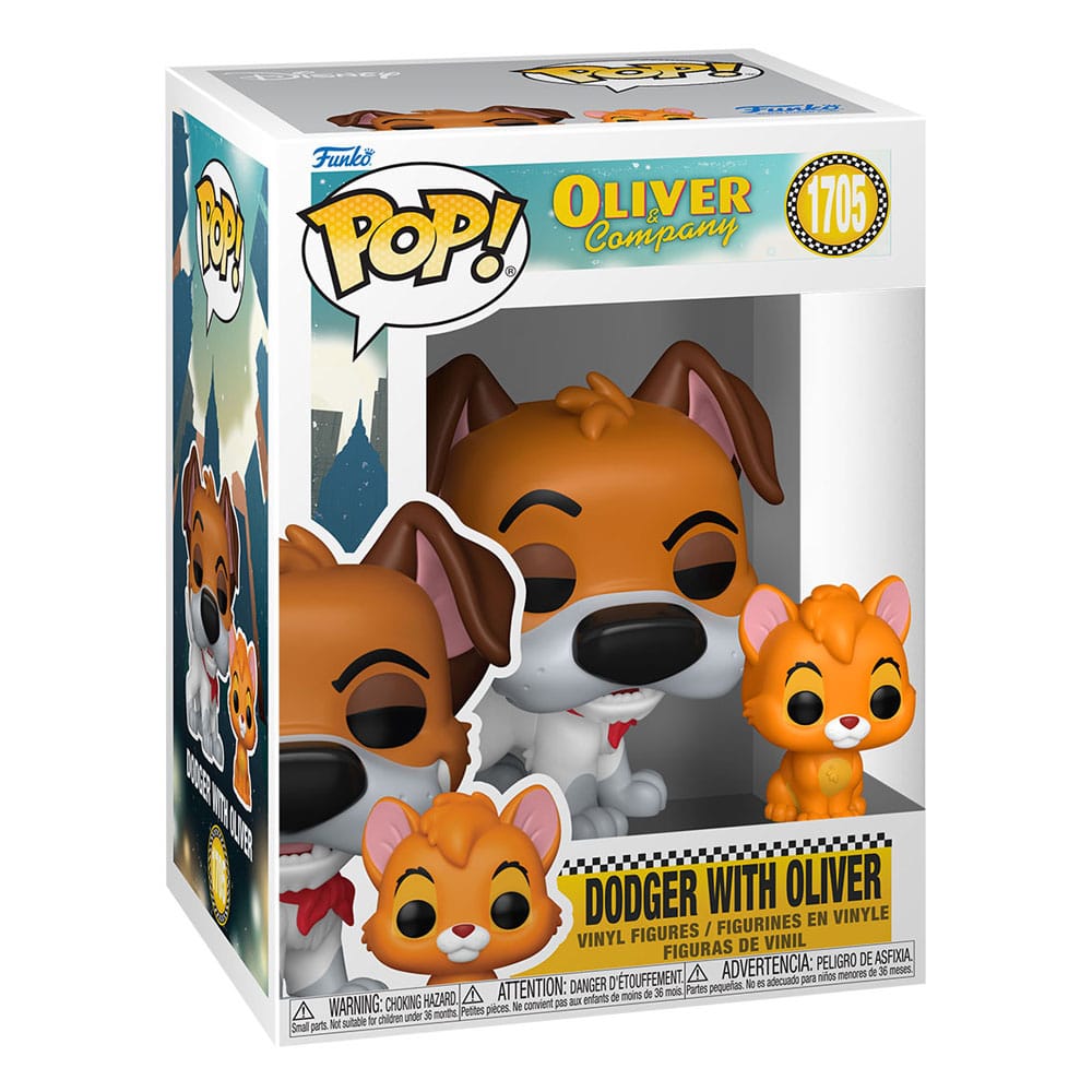 Oliver & Co. POP!&Buddy Movies Vinyl Figuren Dodger w/Oliver w/Chase 9 cm Surtido (6)