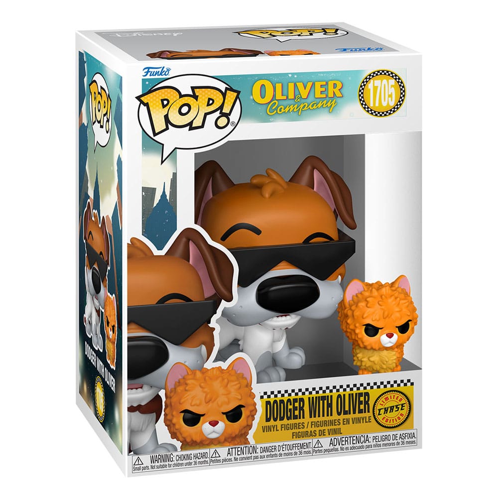 Oliver & Co. POP!&Buddy Movies Vinyl Figuren Dodger w/Oliver w/Chase 9 cm Surtido (6)