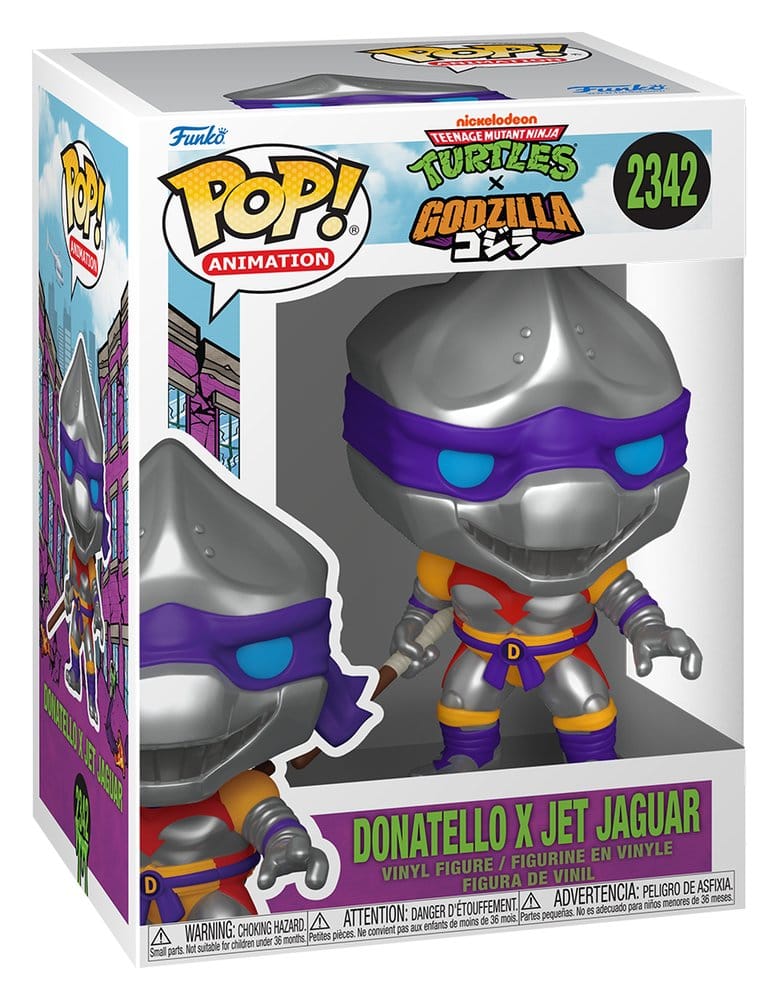 Teenage Mutant Ninja Turtles x Godzilla Figura POP! Animation Vinyl Donatello x Jet Jaguar 9 cm