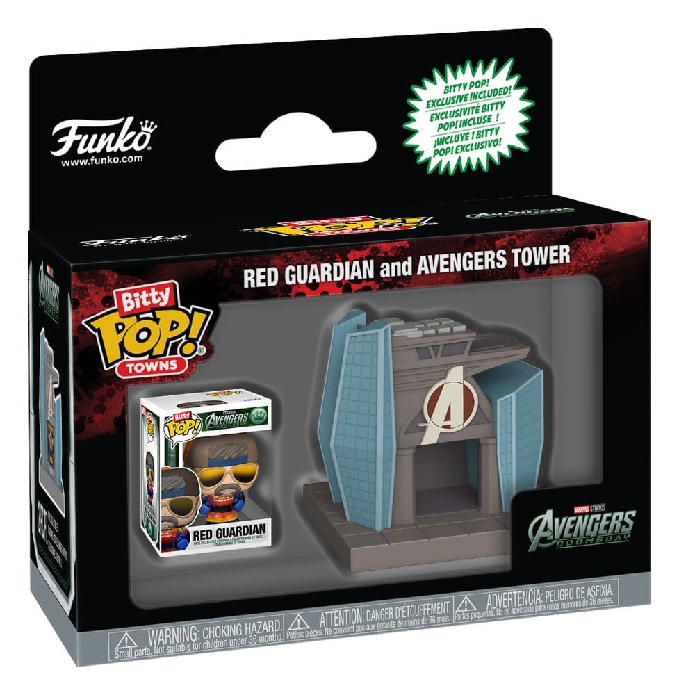 AVD Bitty POP! Towns Vinyl Figura Red Guardian and Avengers Tower