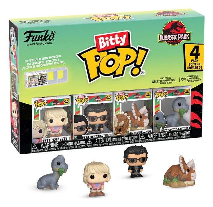 Jurassic Park Pack de 4 Figuras Bitty POP! Vinyl Triceratops 2,5 cm Frikytopia