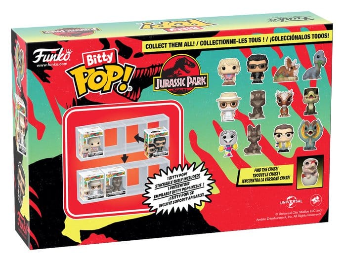 Jurassic Park Pack de 4 Figuras Bitty POP! Vinyl Triceratops 2,5 cm
