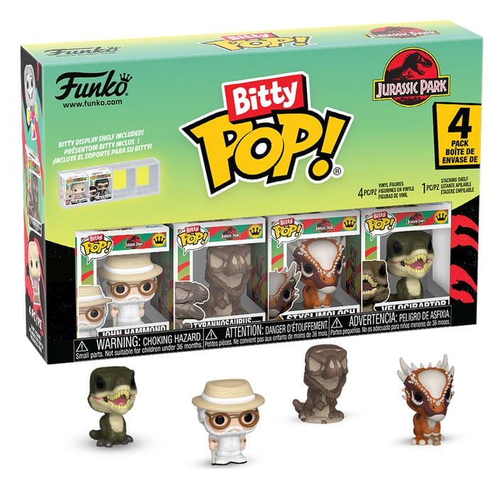Jurassic Park Pack de 4 Figuras Bitty POP! Vinyl Series 2 2,5 cm Frikytopia