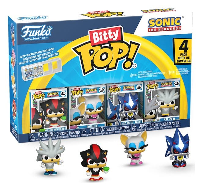 Sonic Pack de 4 Figuras Bitty POP! Vinyl Shadow 2,5 cm Frikytopia