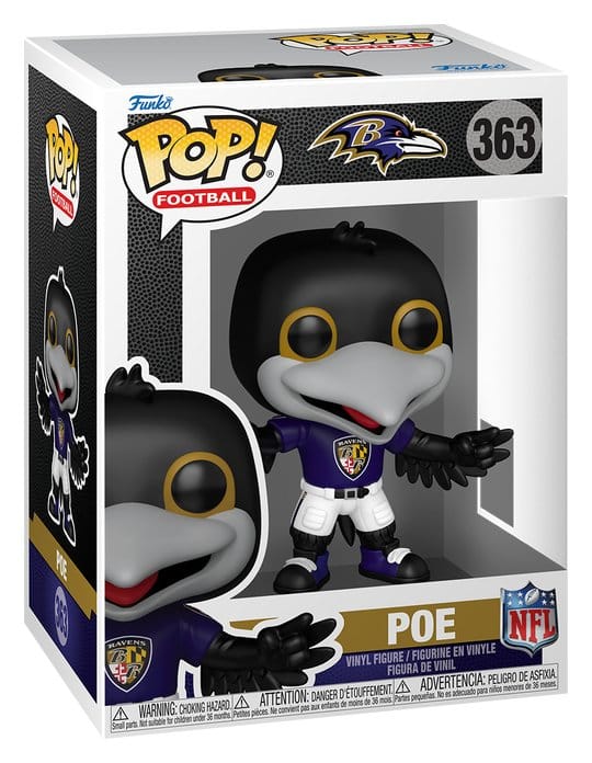 NFL Figura POP! Vinyl Mascots: Ravens- Poe 9 cm