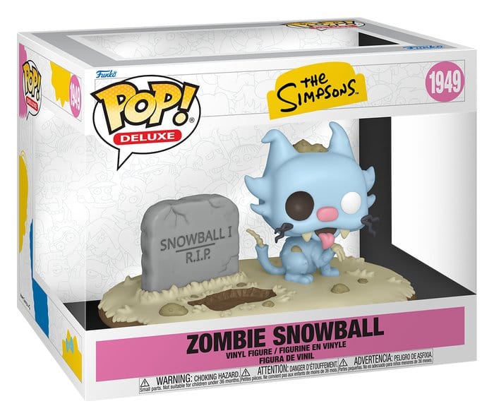 Los Simpson Figura POP! Deluxe Vinyl Zombie Snowball 9 cm