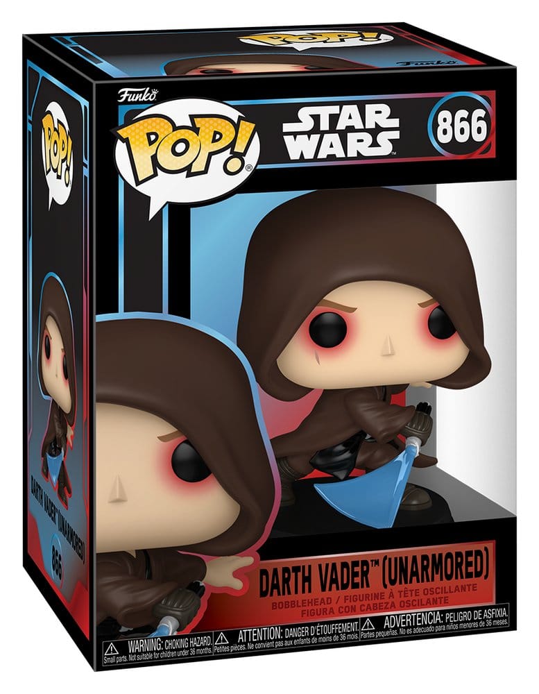 Star Wars Figura POP! Vinyl Cabezón Darth Vader (Unarmored) 10 cm