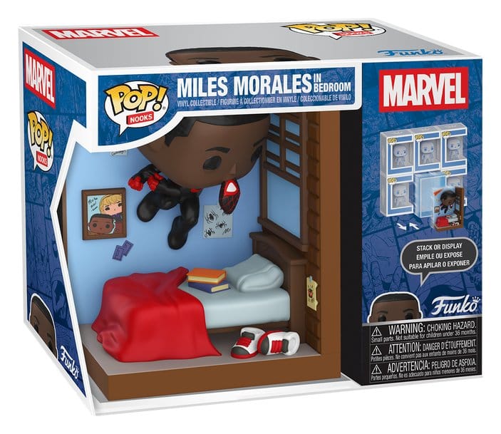 Marvel POP! Nooks Diorama de vinilo Miles in Bedroom 16 cm