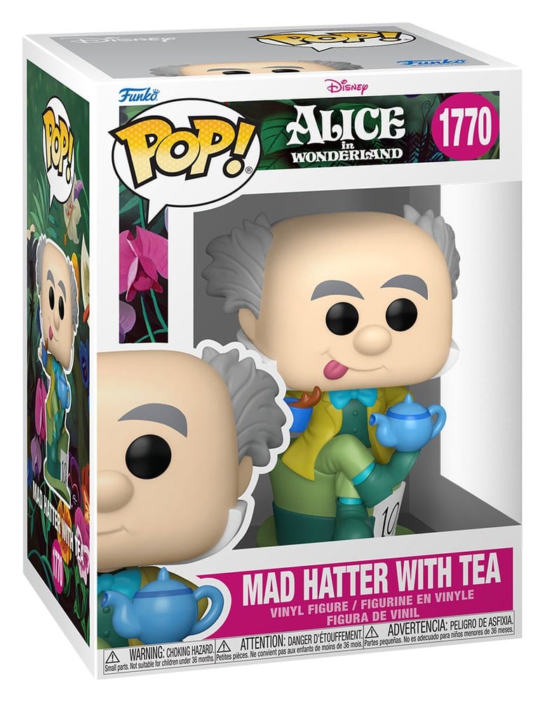 Alicia en el país de las maravillas Figura POP! Vinyl Mad Hatter with Tea 9 cm