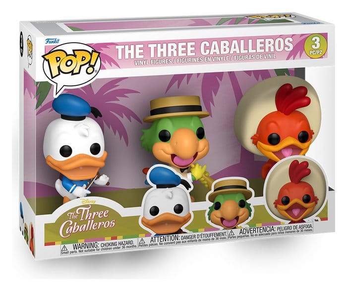 Disney Pack de 3 Figuras POP! Vinyl The Three Caballeros 9 cm