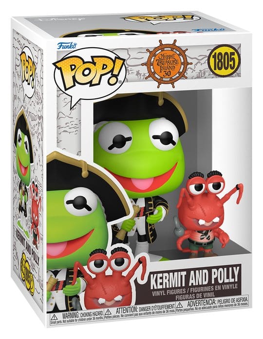 Los Teleñecos en la Isla del Tesoro POP! Pop! & Buddy Vinyl FiguraKermit & Polly 9 cm